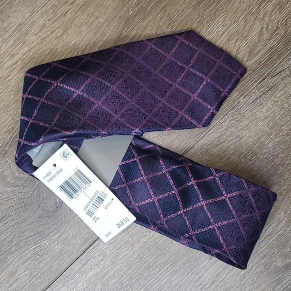 Michael Kors Purple City Grid Tie